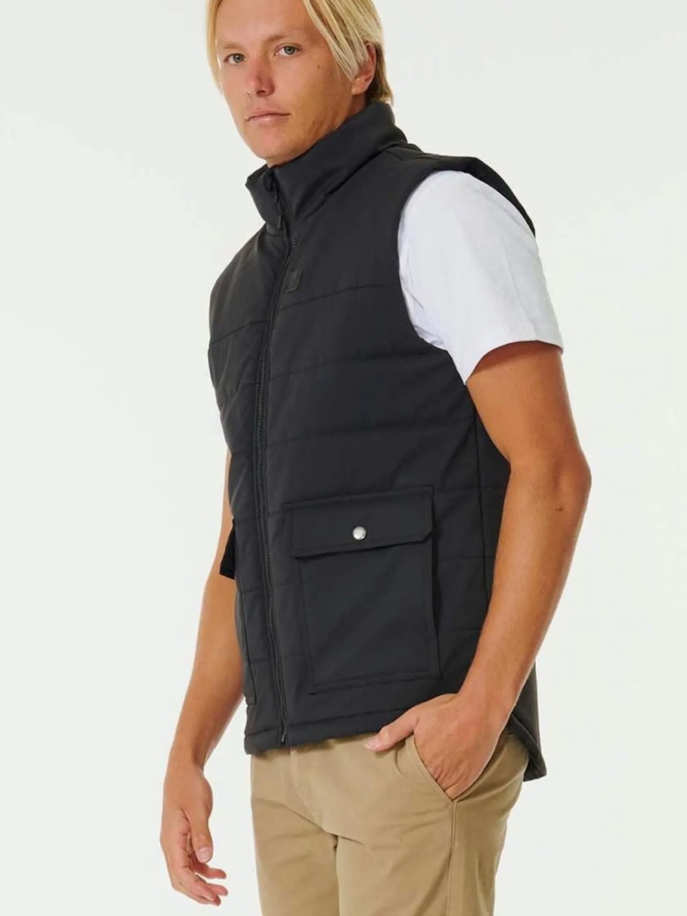 NEW Rip Curl Anti Series Ridge Insulated Vest Medium Black Pockets Surf Utility - Picture 6 of 16
